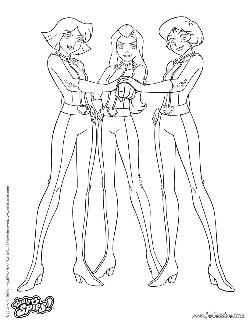 dessin totally spies a colorier