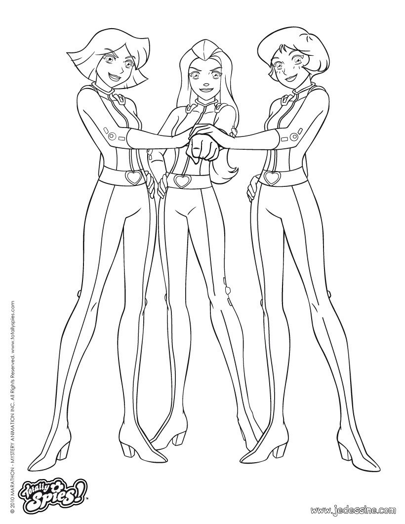 coloriage totally spies a faire sur l ordinateur