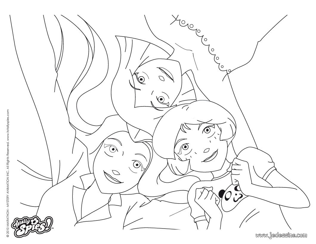 coloriage à dessiner totally spies gratuit imprimer