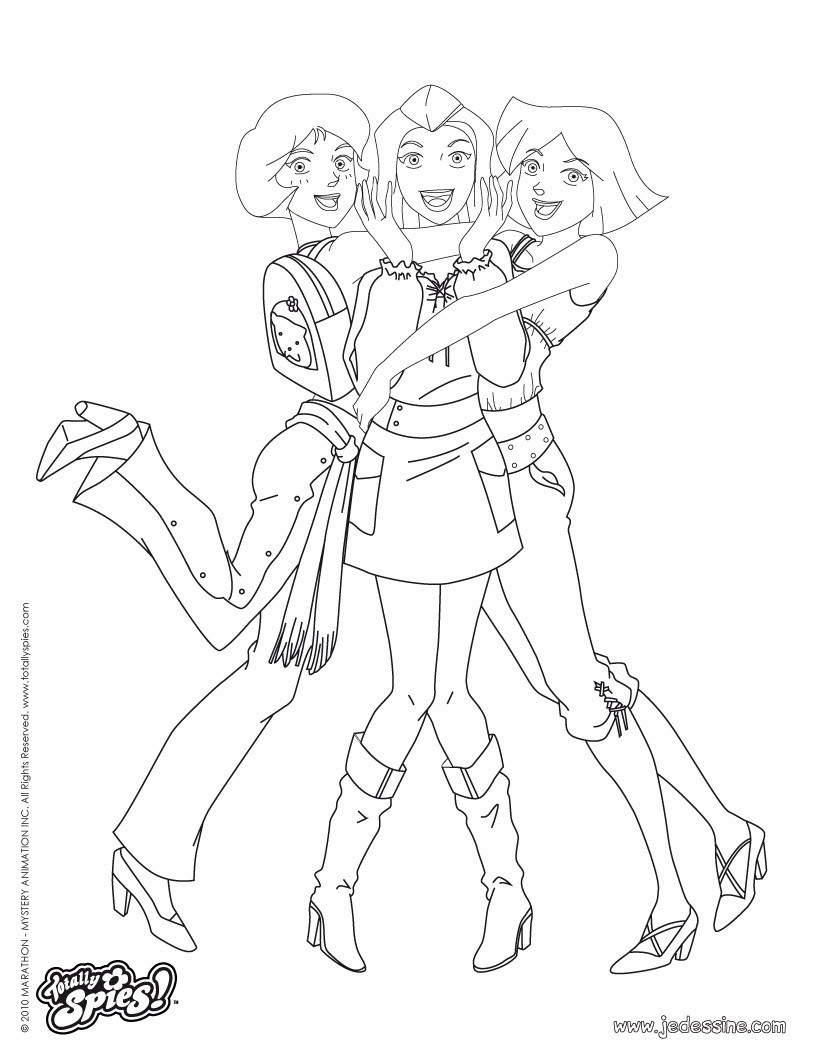 jeux dessin  colorier totally spies