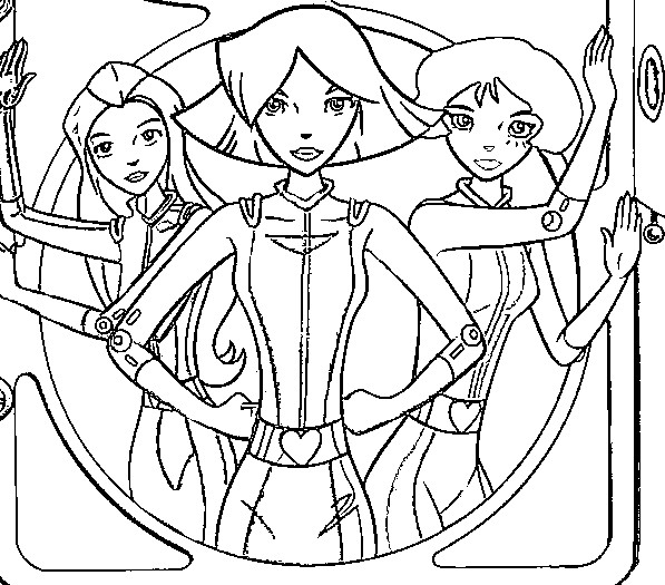 dessin à colorier magique de totally spies