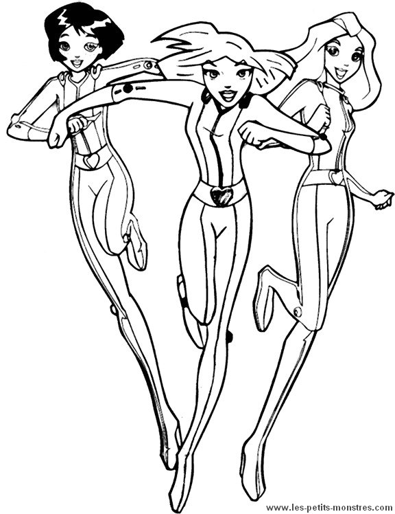 dessin totally spies sam alex clover