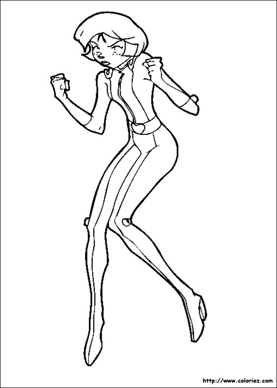 dessin de totally spies a colorier gratuit