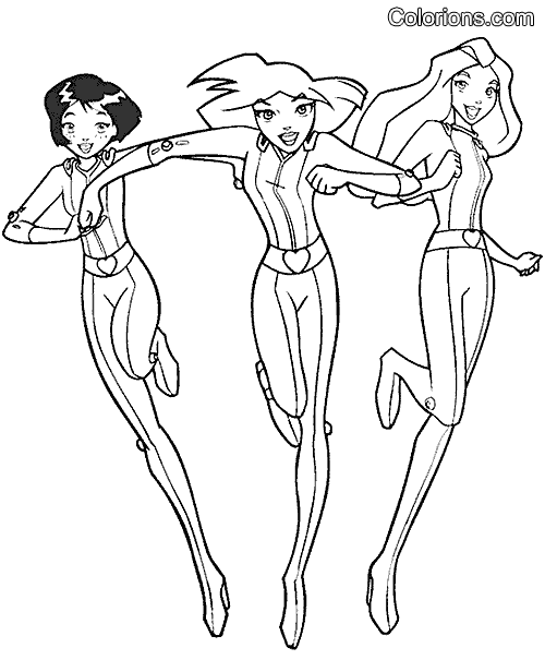 Coloriage Totally Spies TFOU - coloriage totally spies