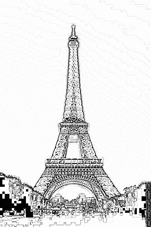 41 Dessins De Coloriage Tour Eiffel à Imprimer