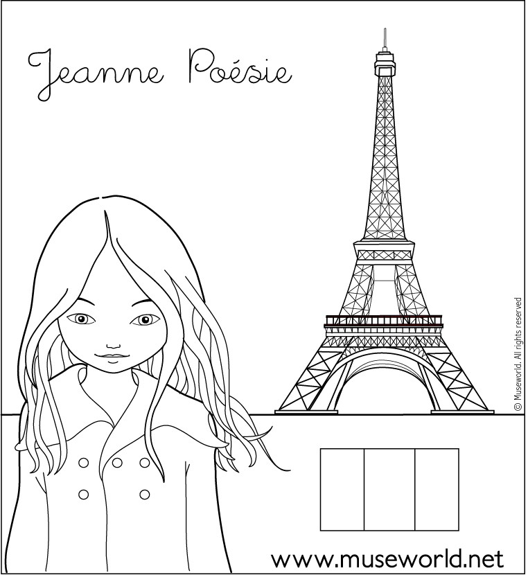 coloriage à dessiner tour eiffel dessin