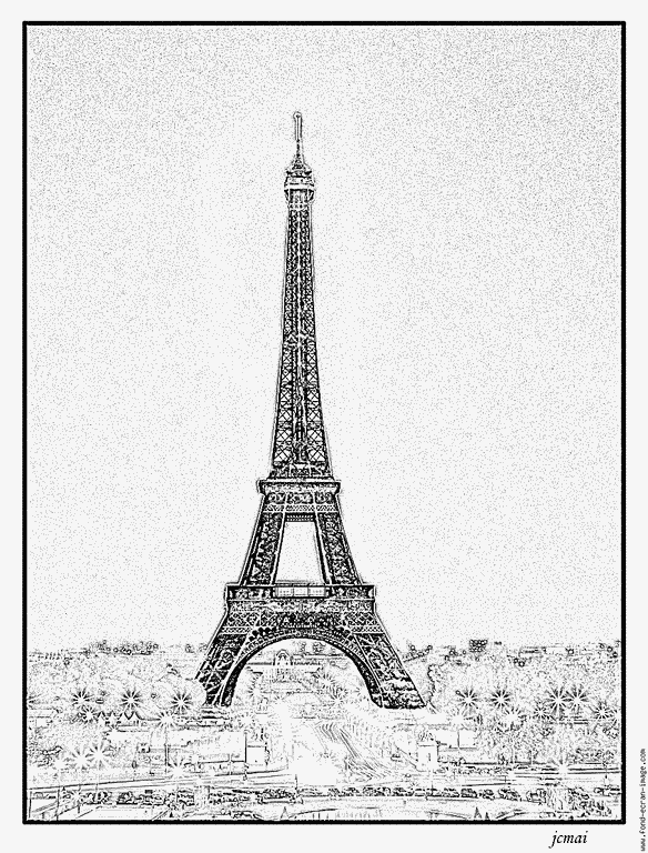 41 Dessins De Coloriage Tour Eiffel à Imprimer