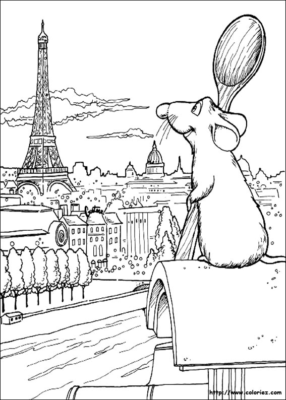 coloriage tour eiffel  imprimer