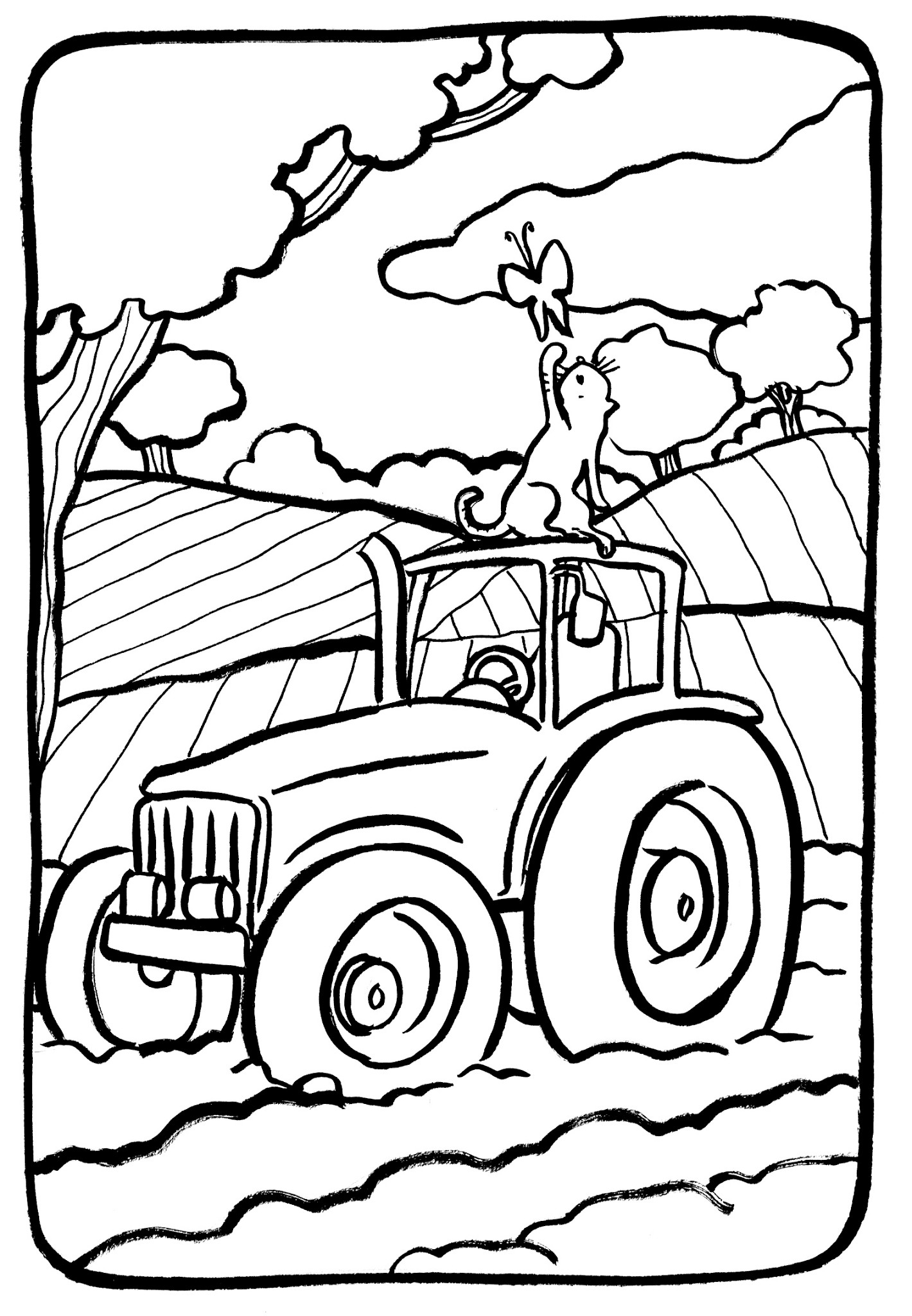 coloriage tracteur gratuit