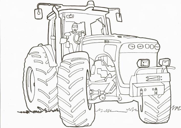 coloriage tracteur john deere - Coloriage à imprimer Véhicules Tracteur numéro 614155