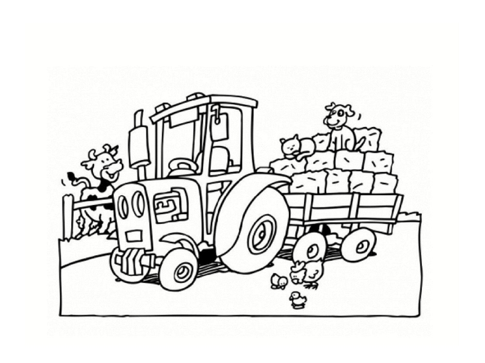 dessin à colorier tracteur cars