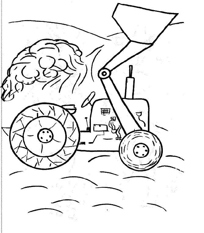 dessin tracteur charrue