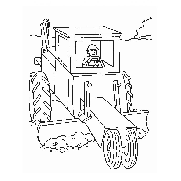 dessin de tracteur tom