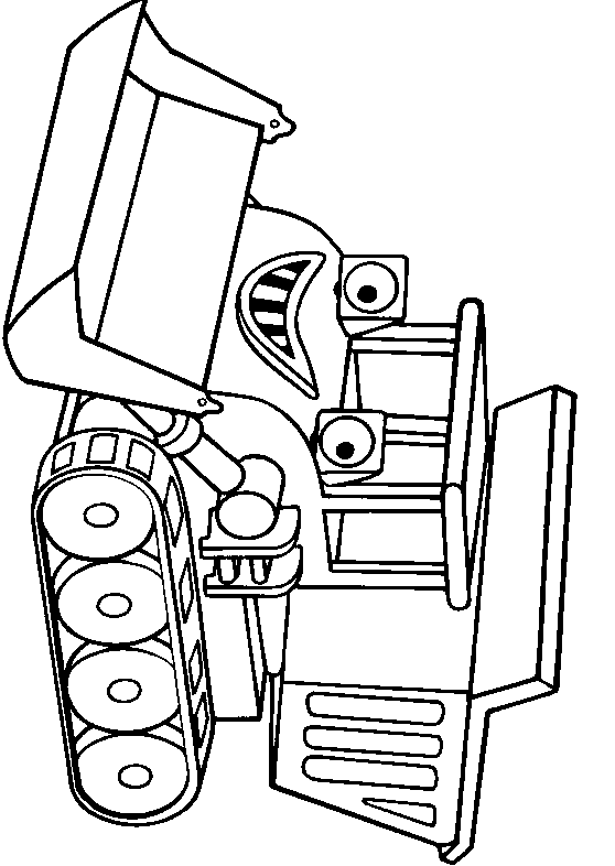 dessin a colorier tracteur benne