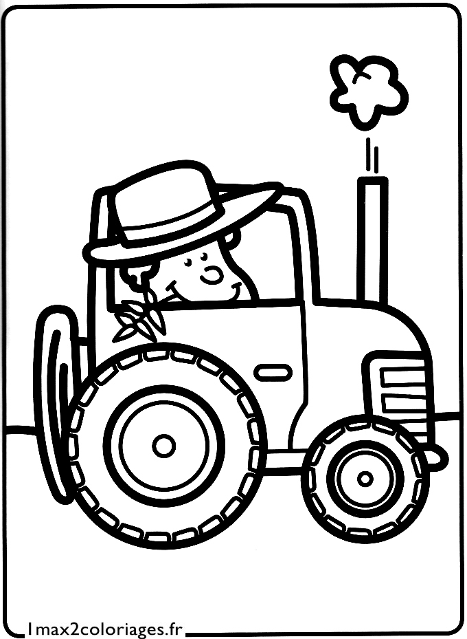 imprimer dessin tracteur