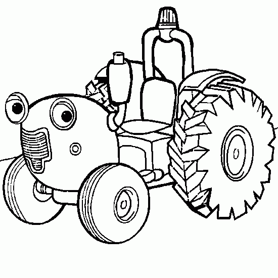 coloriage � dessiner tracteur remorque foin