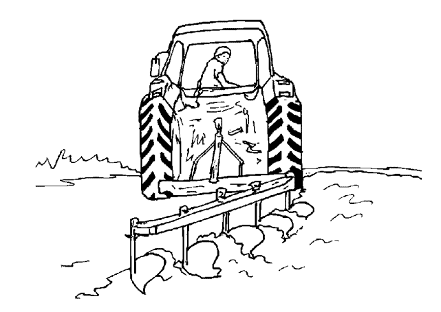 coloriage à dessiner tracteur agricole