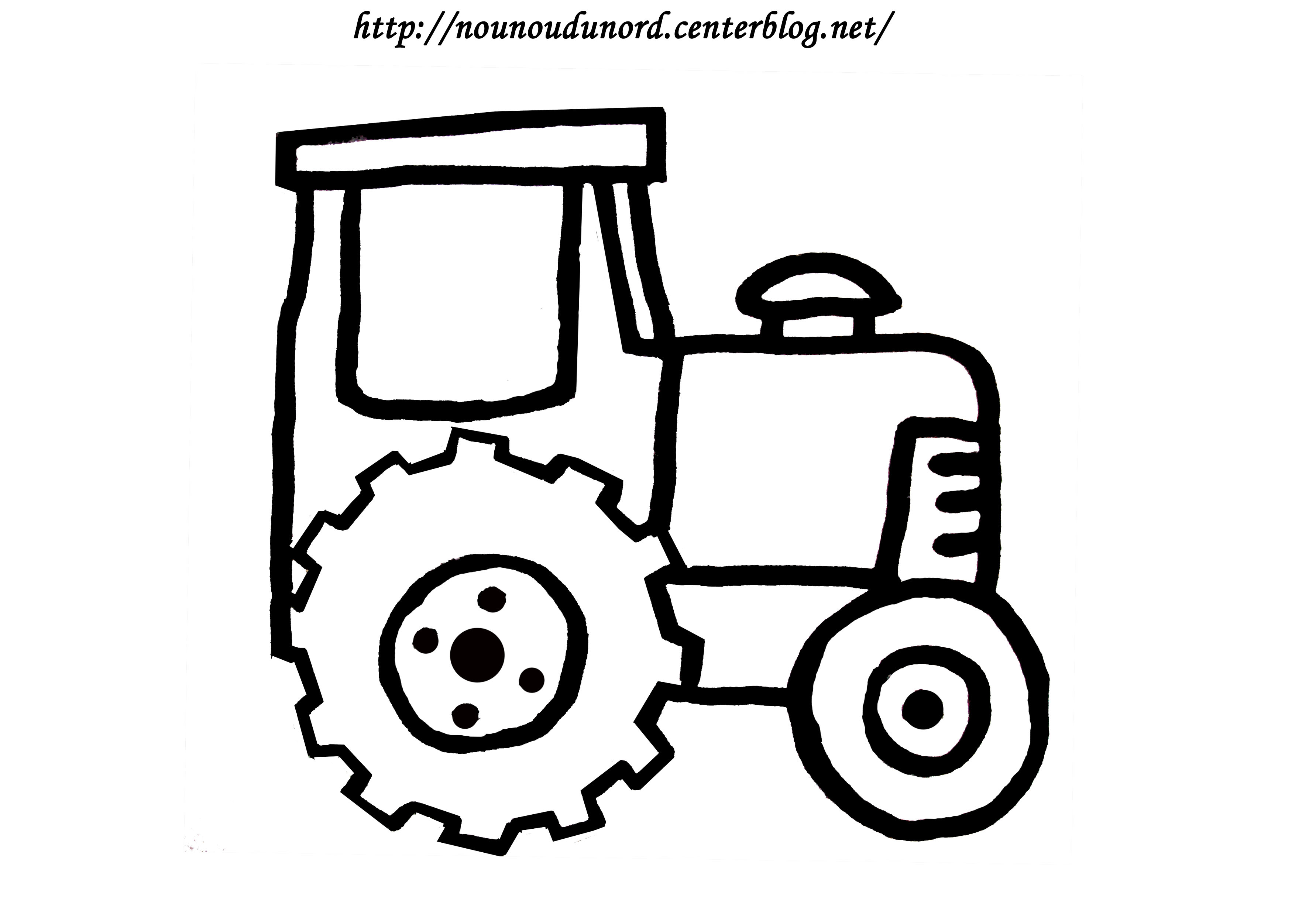 dessin à colorier d'un tracteur imprimer