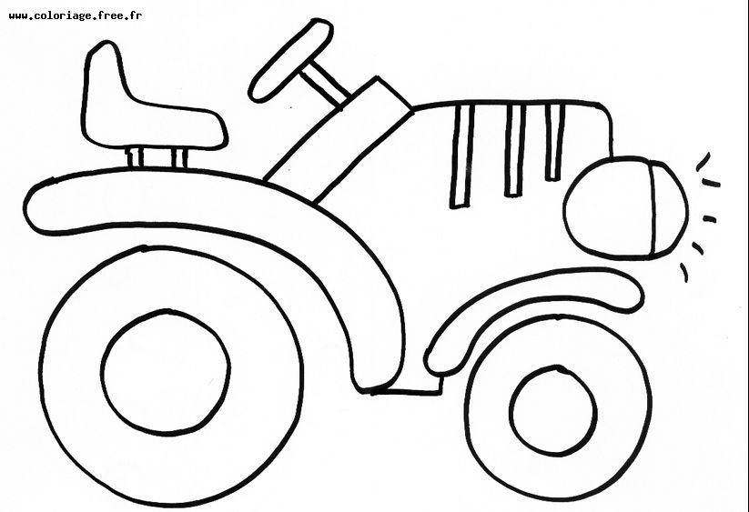 dessin  colorier tracteur agricole