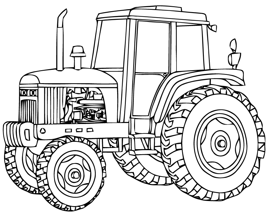 dessin tracteur pelle