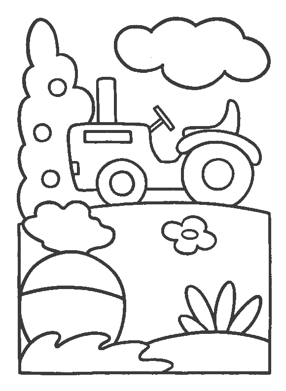 coloriage tracteur et remorque