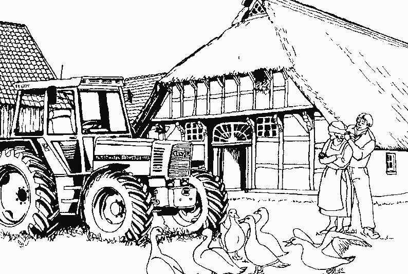 coloriage à dessiner tracteur tom