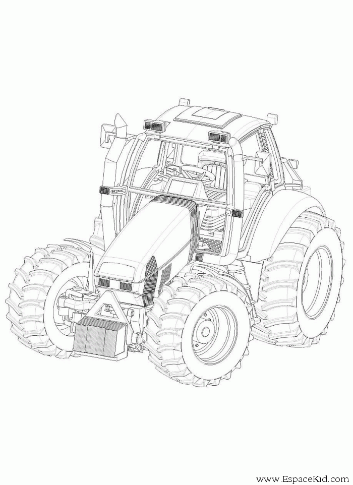 dessin tracteur moissonneuse batteuse