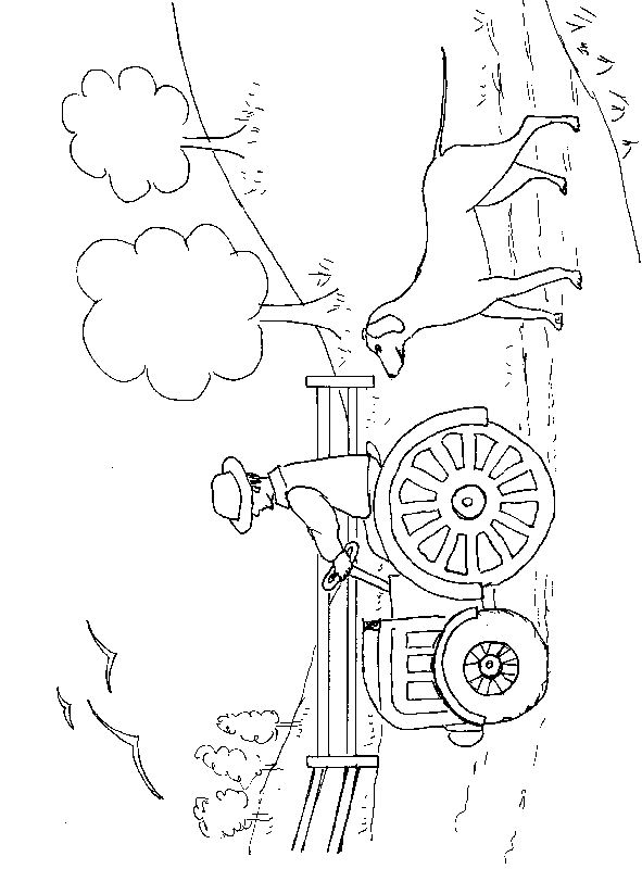 Dessin à Colorier De Tracteur Massey Ferguson A Imprimer