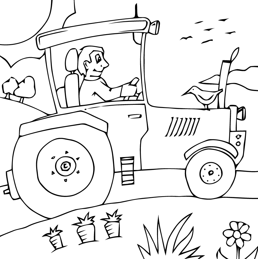 coloriage de tracteur massey ferguson