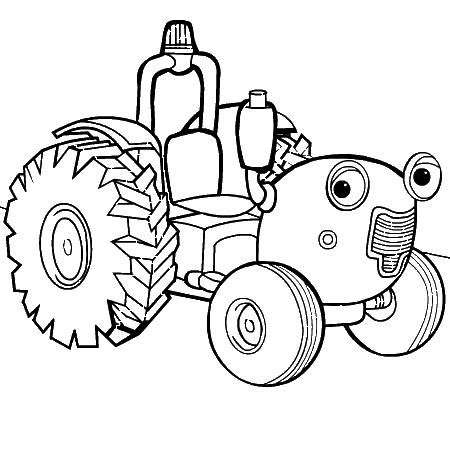 modele coloriage tracteur