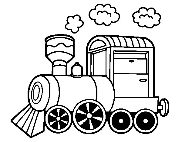 coloriage train a vapeur