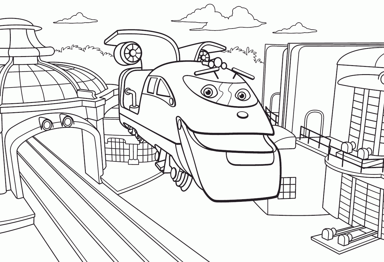 coloriage train chuggington