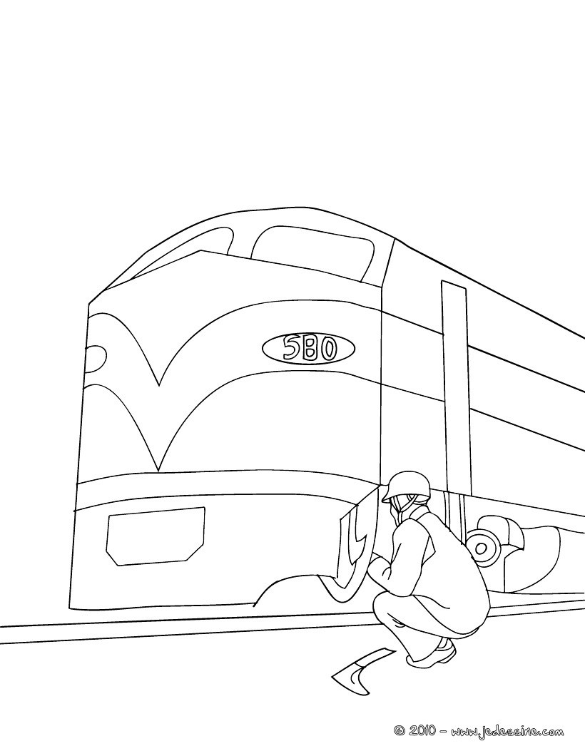 coloriage train en ligne