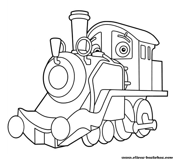 coloriage  dessiner dino train