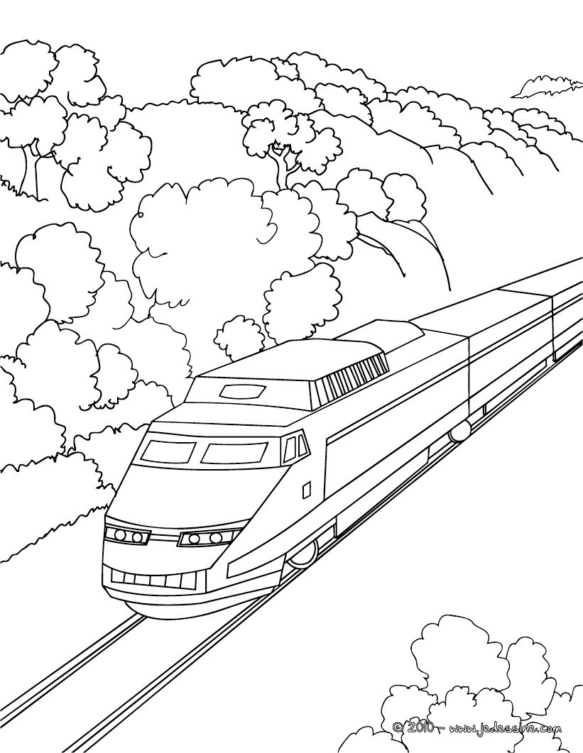 dessin de train tgv à imprimer