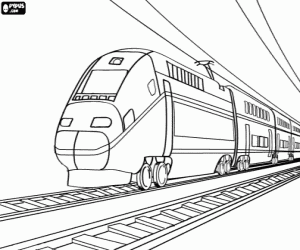 dessin  colorier train alphabet