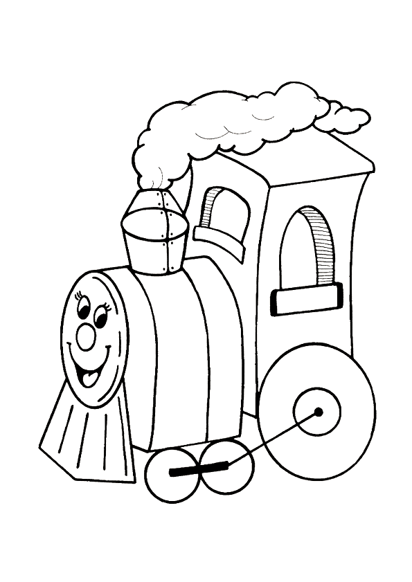 dessin à colorier circuit train