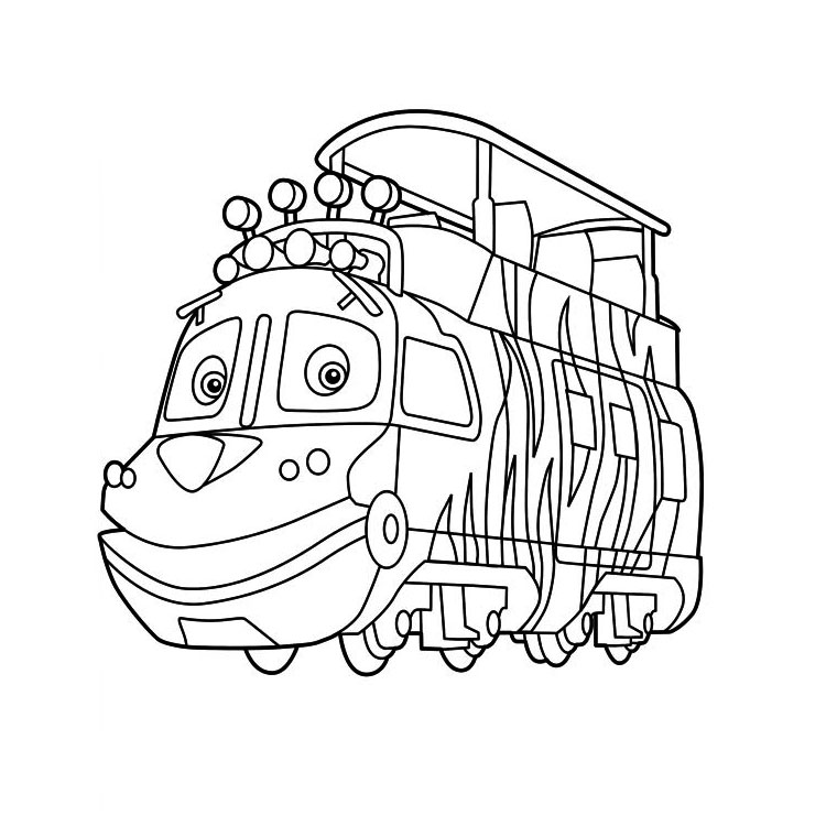 coloriage à dessiner train vapeur