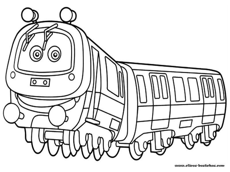 dessin a colorier train alphabet