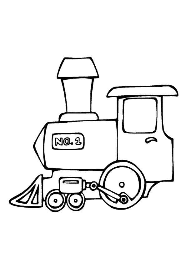 dessin train rigolo