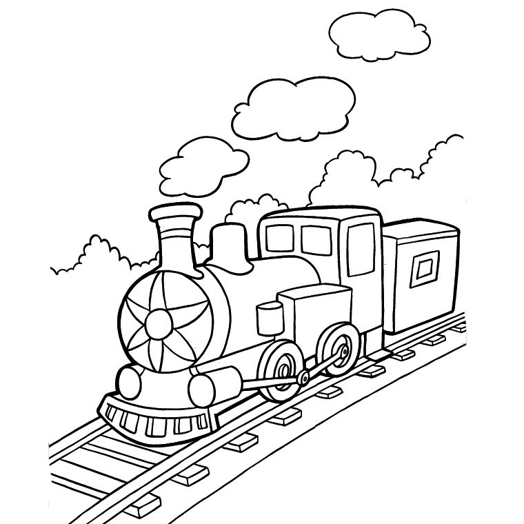 dessin  colorier petit train