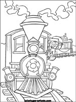 coloriage train à imprimer gratuit