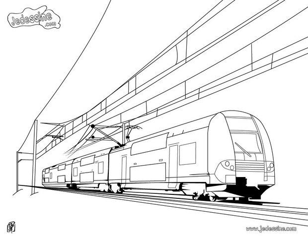 dessin train lego city