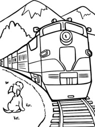 coloriage à dessiner train en ligne