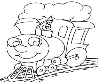 coloriage à dessiner petit train imprimer