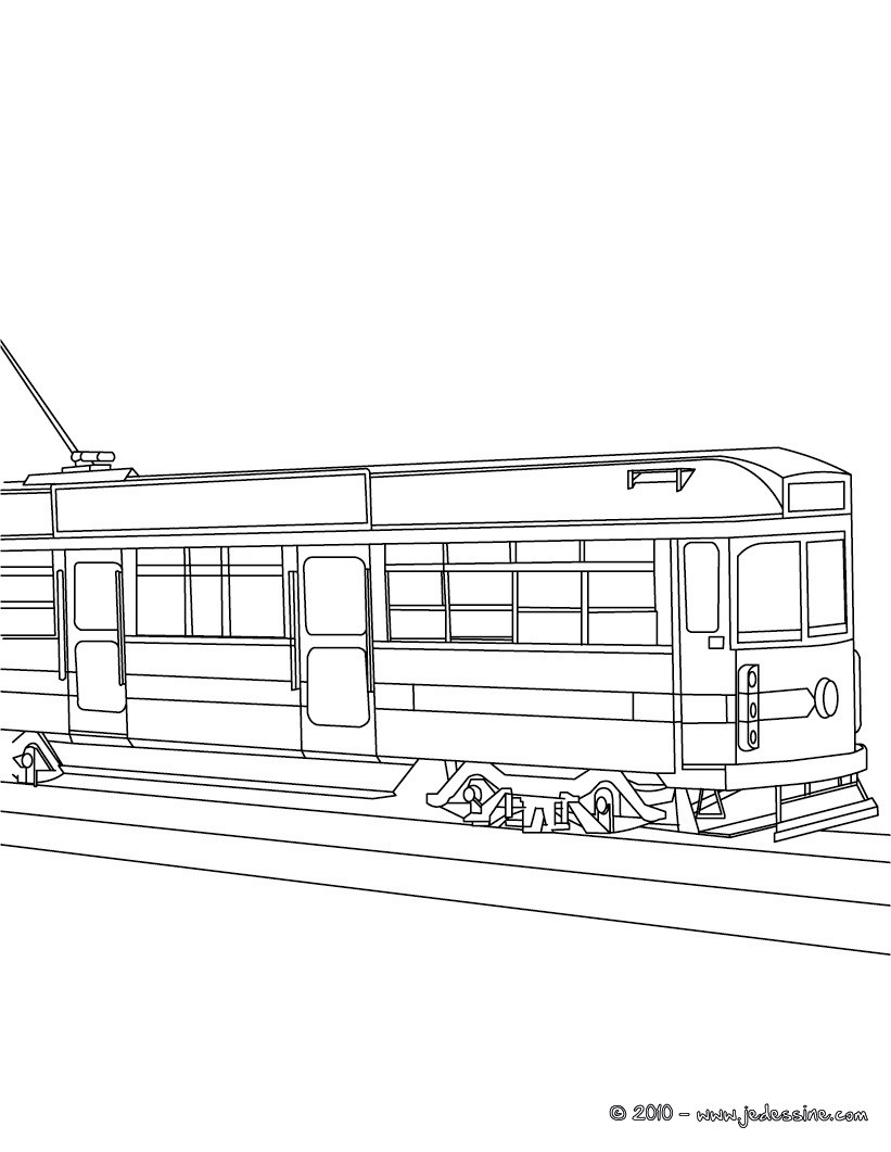 dessin coloriage  dessiner tramway