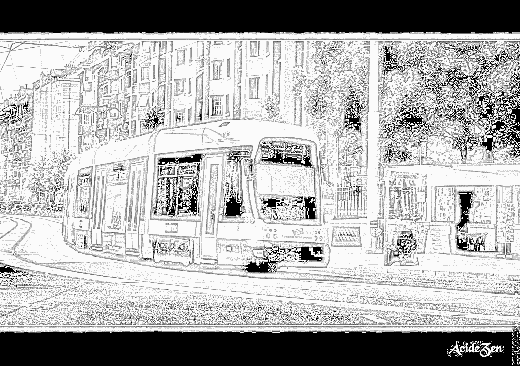 dessin dessin  colorier tramway