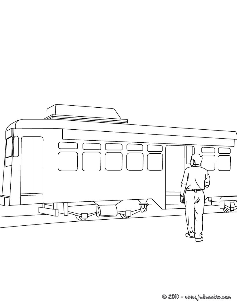Coloriage Tramway à colorier - Dessin à imprimer coloriage tramway gratuit