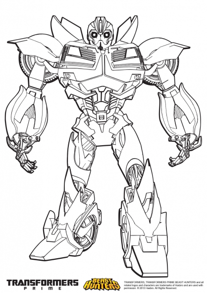coloriage transformers prime bumblebee