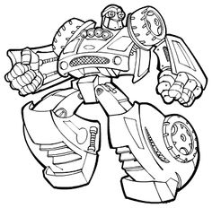 coloriage à dessiner transformers rescue bots à imprimer